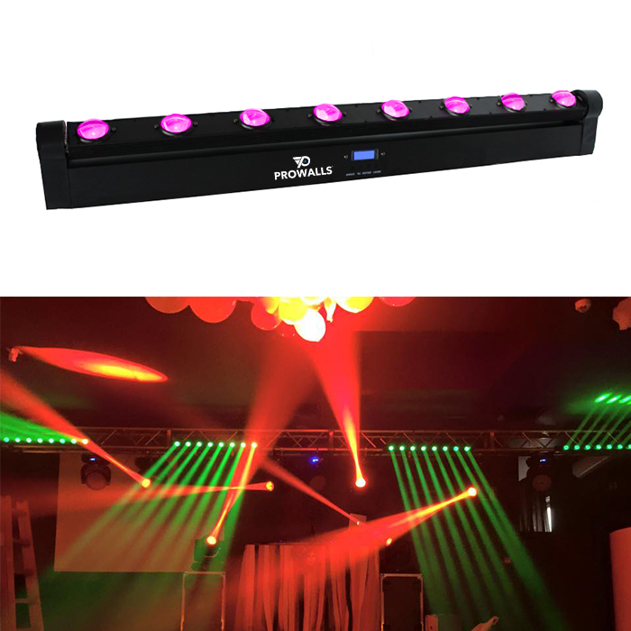 8x10W RGBW قطاع شعاع شريط أدى إضاءة المسرح