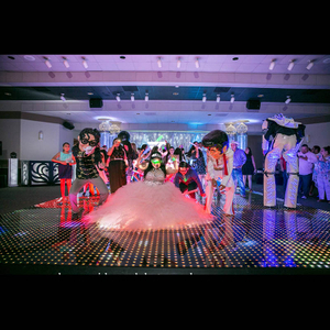 64pcs dan&ccedil;a LED digital sem fio pista de dan&ccedil;a magn&eacute;tica